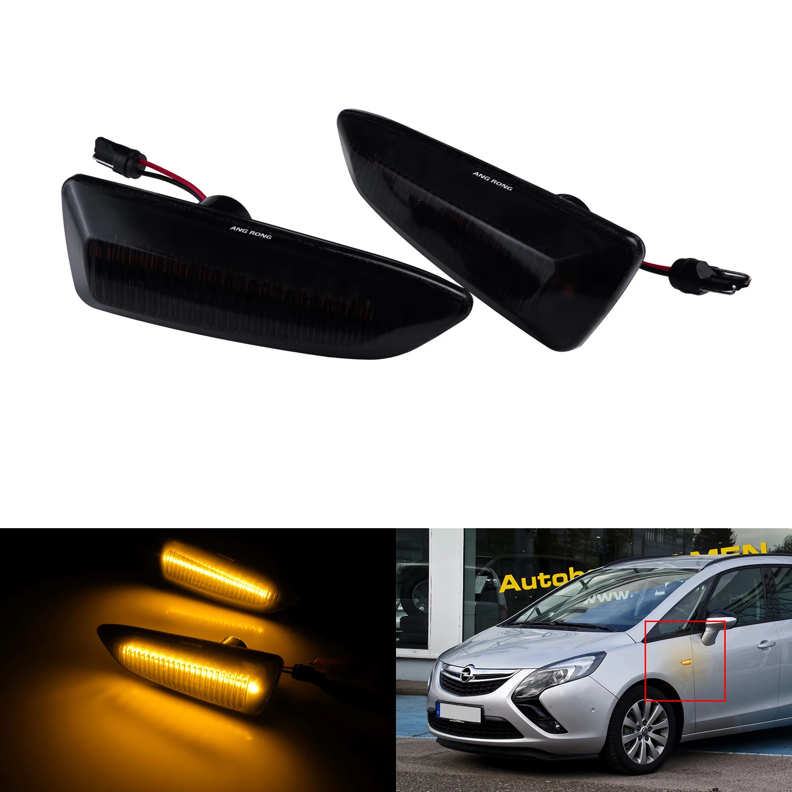 

For Opel Vauxhall Astra Insignia Zafira Buick Amber LED Side Repeater Light Lamp