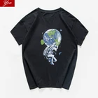 Футболка мужская с астронавтами Носите землю, смешная хлопковая рубашка, уличная одежда, летняя эстетическая, универсальная, в стиле Харадзюку