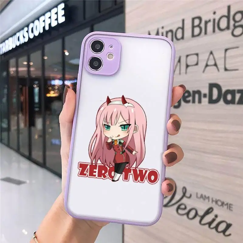 

DARLING in the FRANXX Anime Phone Cases matte transparent For iphone 7 8 11 12 plus mini x xs xr pro max luxury brand cover