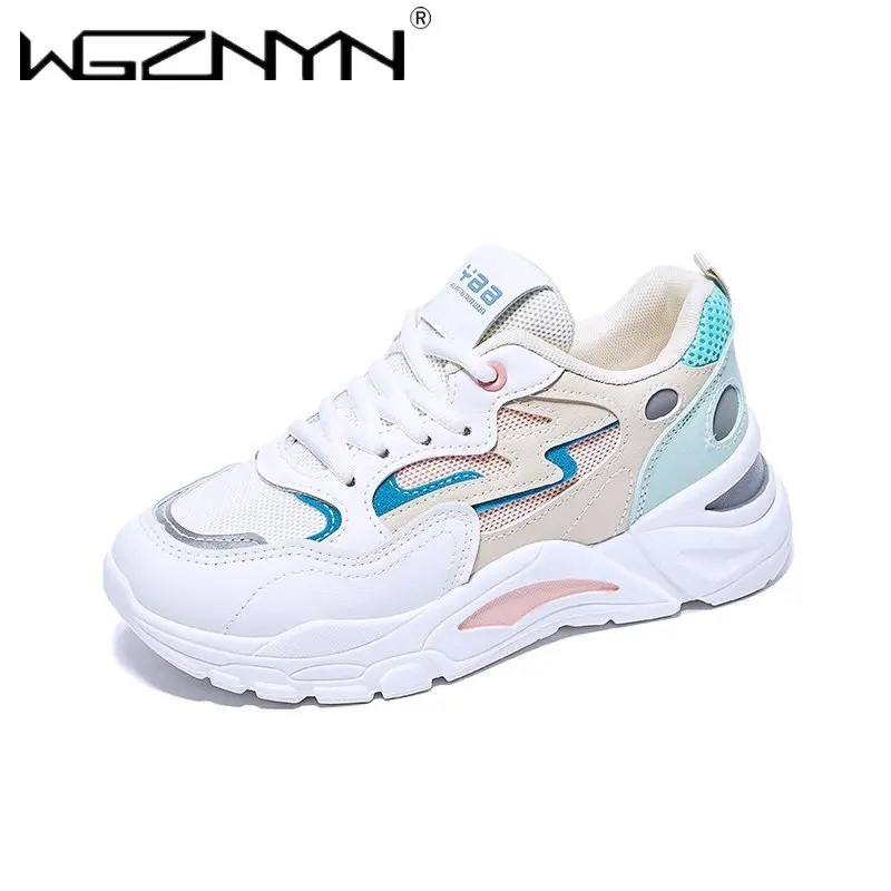 

WGZNYN 2021 Модные женские кроссовки, повседневная обувь, женские кроссовки, белые женские корзины, женские кроссовки на массивной платформе, ...