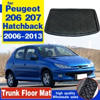 for peugeot 206 207 2006 2013 rear cargo liner boot mat tray mud waterproof pad protector tailored trunk liner 2008 2009 2010