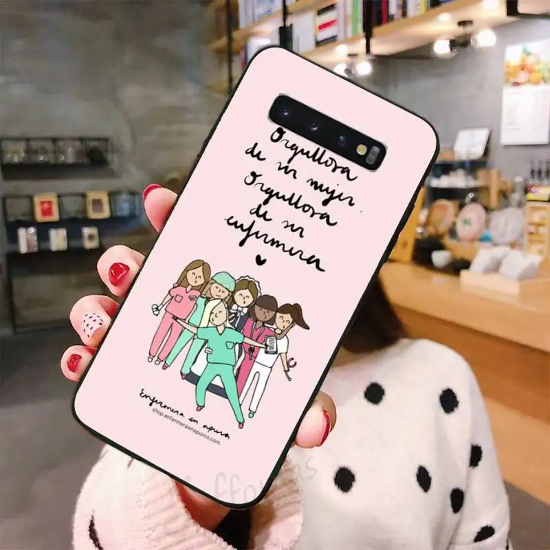 

Spain Cartoon Medicine Doctor Nurse Phone Cases For Samsung A50 A51 A71 A20E A20S S10 S20 S21 S30 Plus ultra 5G M11 funda shell