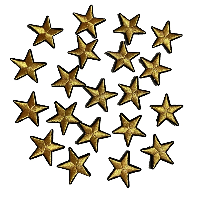 4 8 см золотые нашивки со звездами для одежды футболки патчи утюга сделай сам