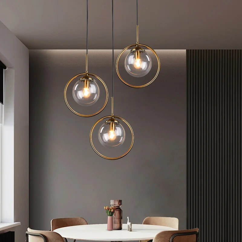 

Креативный светодиодный кольцевой подвесной светильник в скандинавском стиле, простой домашний декор, прикроватная лампа для спальни, освещение для гостиной, столовой, декоративная лампа