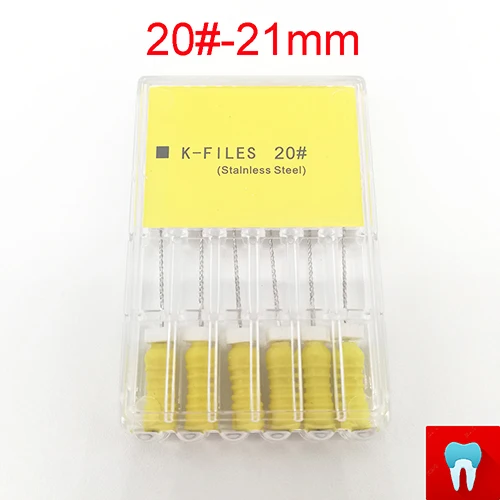 1pack(20-21mm) 8 пачек#8-#40 21 мм стоматологические K файлы корневой канал стоматология Эндодонтические Инструменты Стоматологические Инструменты ручное использование из нержавеющей стали - Цвет: 1pack(20-21mm)