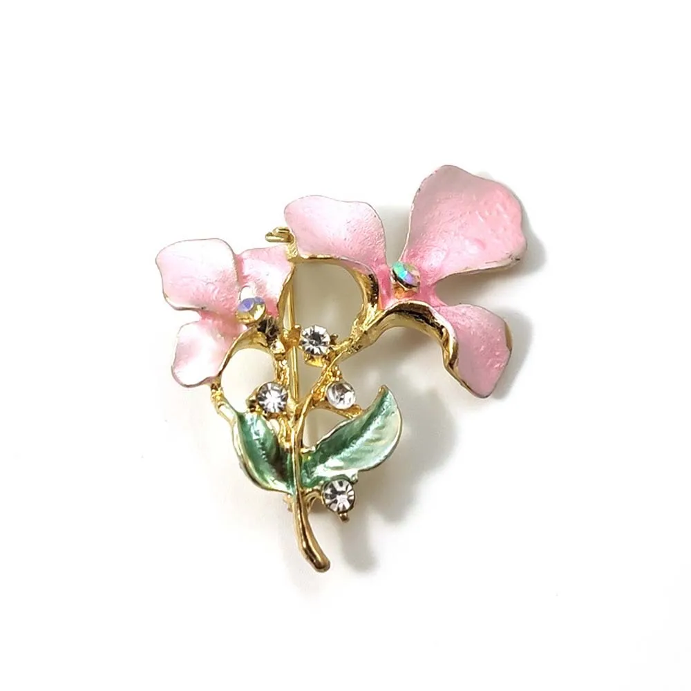 Женская Винтажная брошь в форме цветка стразы с кристаллами|Броши| |