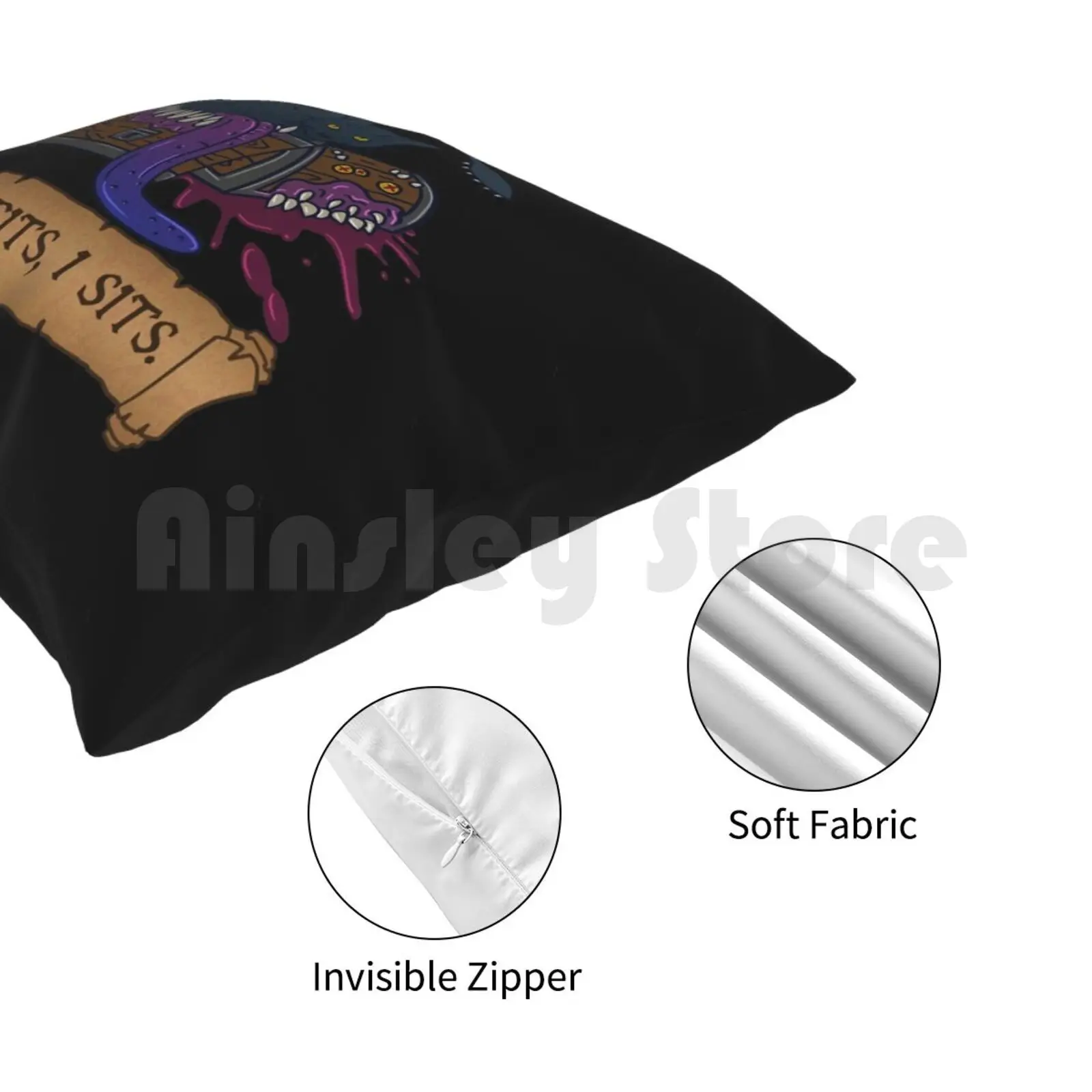 Если он подходит я сижу. Чехол-Подушка с принтом для дома мягкая настольная