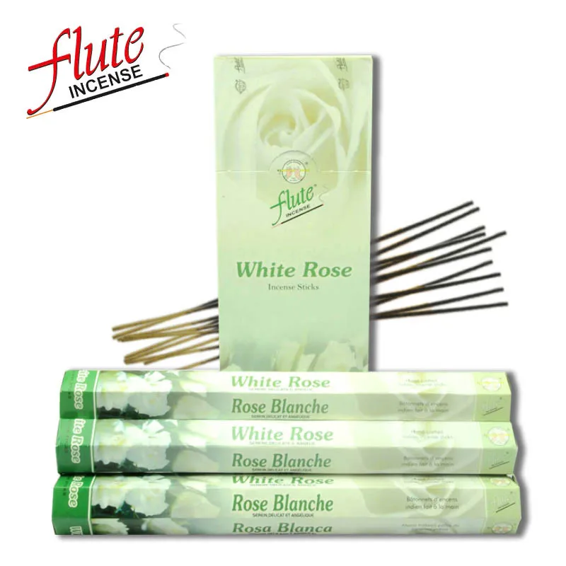 White Rose Флейта 120 палочки/упаковка Kamasutra человек специи Порошковая палочка ладан ручной работы из индийского сжигания в офисе для медитации - Аромат: White Rose