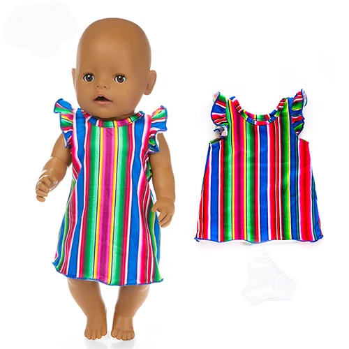 

2021 Fashion Dress For 17 Inch Baby Reborn Doll 43cm Clothes