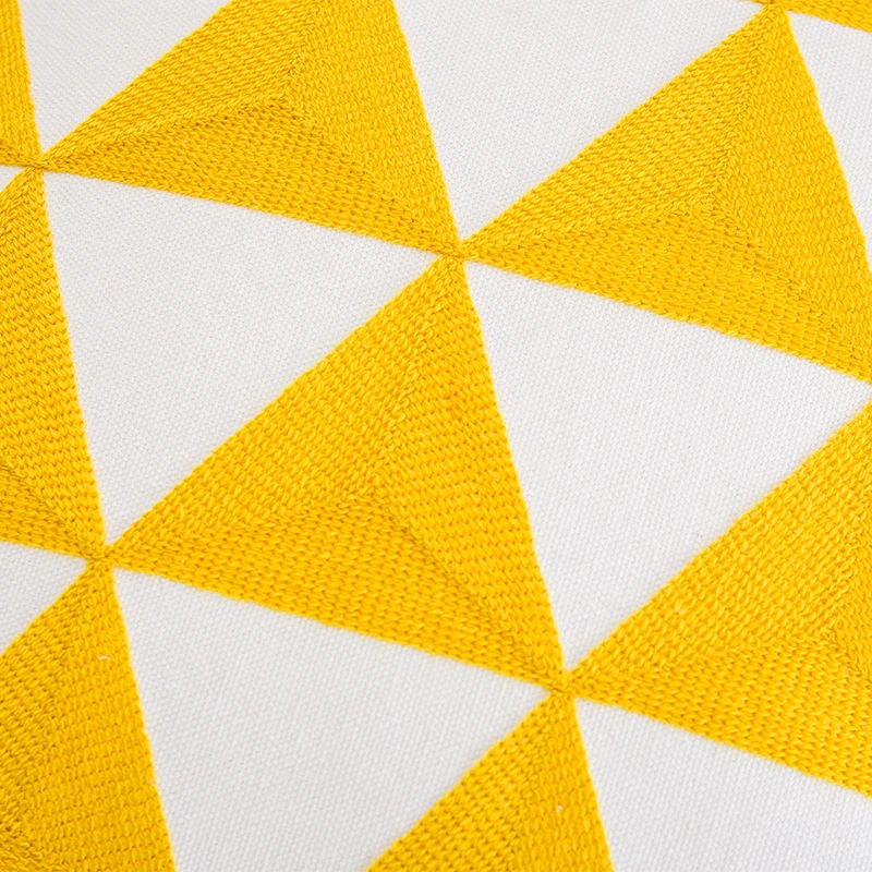 Желтая серия вышитая наволочка геометрические узоры простые модные высококачественные мягкие наволочки для дома/отеля