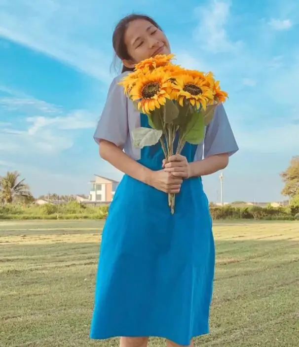 

Малазийская школьная форма для девочек старшей школы, молодежное платье, летние синие платья-рубашки в комплекте