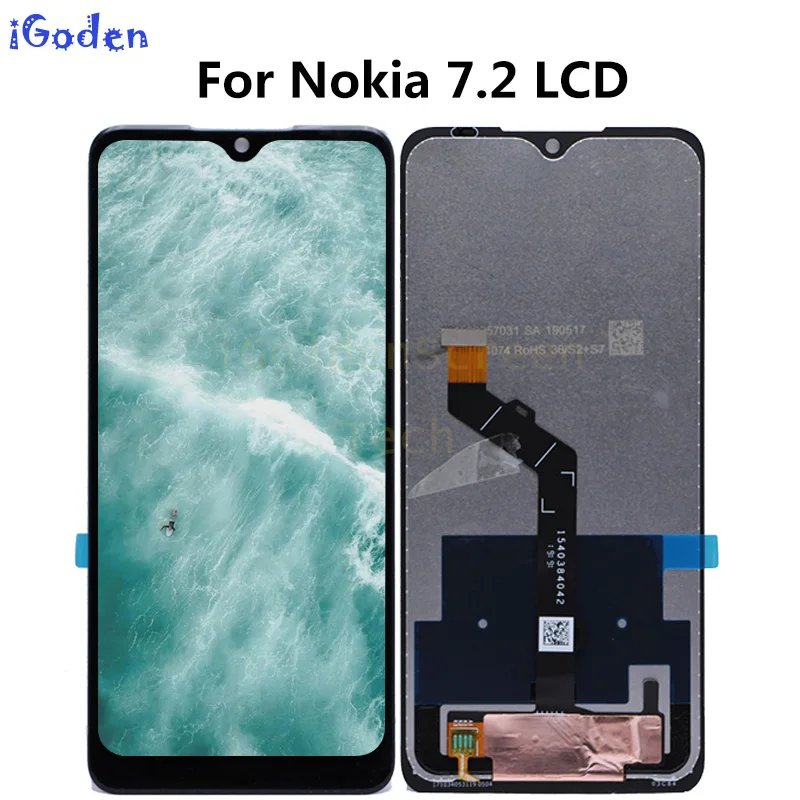 ЖК-дисплей 6 3 дюйма для Nokia 7.2 сменный сенсорный экран с дигитайзером в сборе LCD |