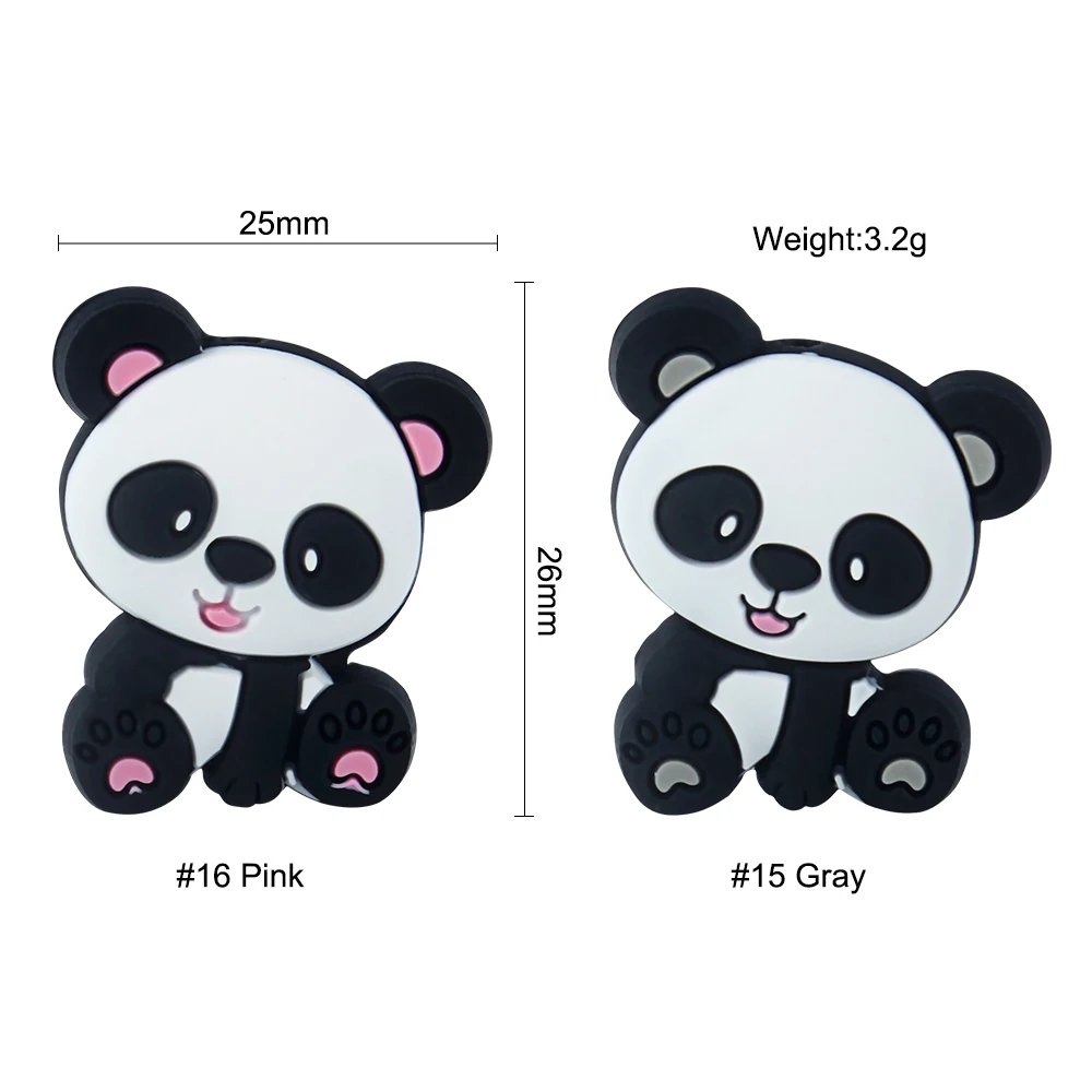 10 шт. силиконовые бусины кубики в виде панды|Детские прорезыватели| |