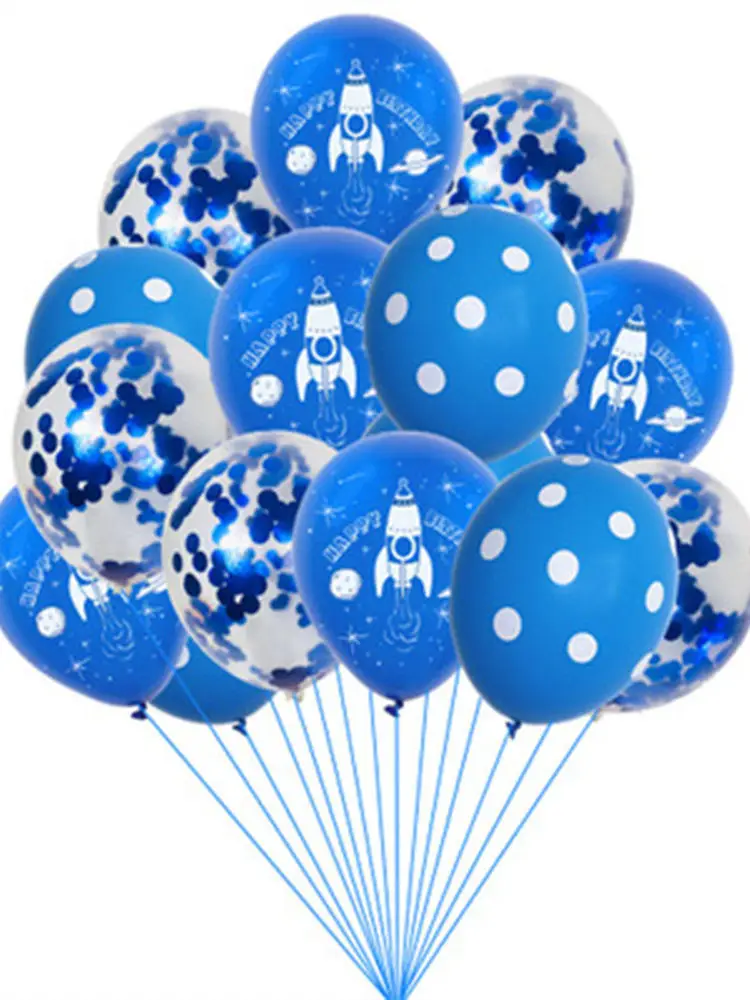 15 шт./компл. вечерние украшения на день рождения Космос астронавт ракета