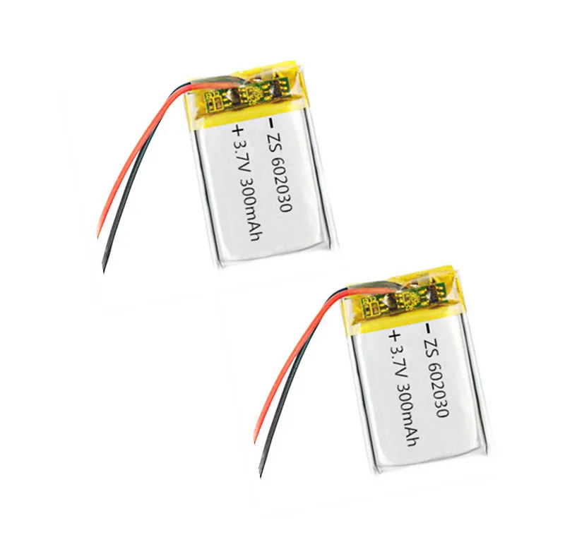 

Free Shipping 1pcs 3.7V 300mAh 602030 Lithium Polymer Li-Po Rechargeable Battery For Smart Watch PSP LED Lamp RC Helicopter