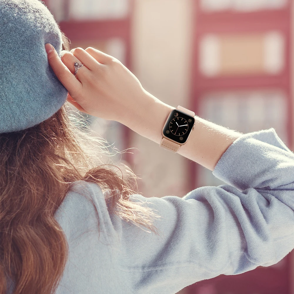 Эластичный ремешок для Apple Watch Band нейлоновый iwatch Series 6 5 4 3 2 1