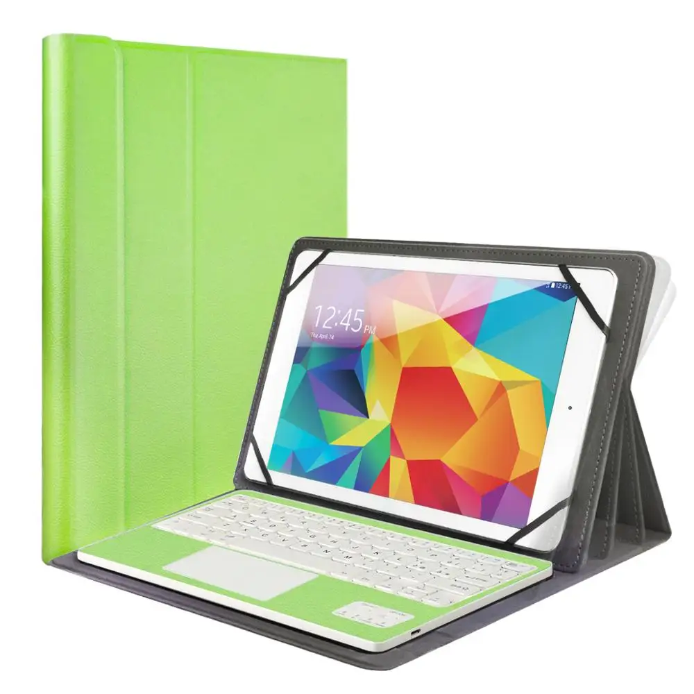 Green Чехол для samsung Galaxy Tab 4 10,1/Tab S 10,5/Note 10,1 Tab A с Bluetooth сенсорной панелью, чехол-клавиатура для планшетов на Android AZERTY QWERTY - Цвет: Green