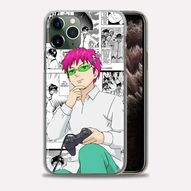 

Saiki K Saiki Kusuo Bumper Case For iPhone 11 Pro Max 12 Pro X XS Max XR 7 8 6 6S Plus SE Hard Protective Phone Bags Cover Coque