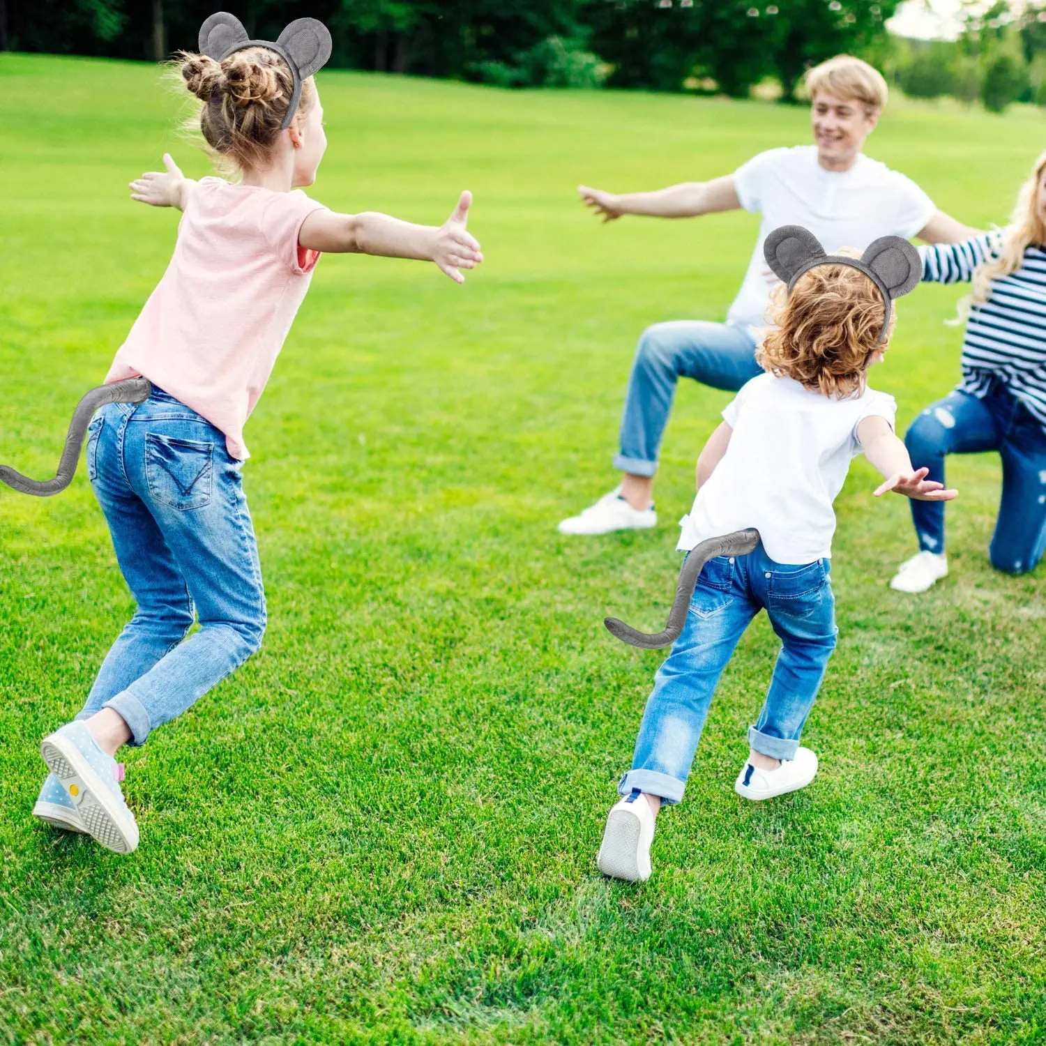 Повязка для волос мышь крысиные уши взрослых и детей |