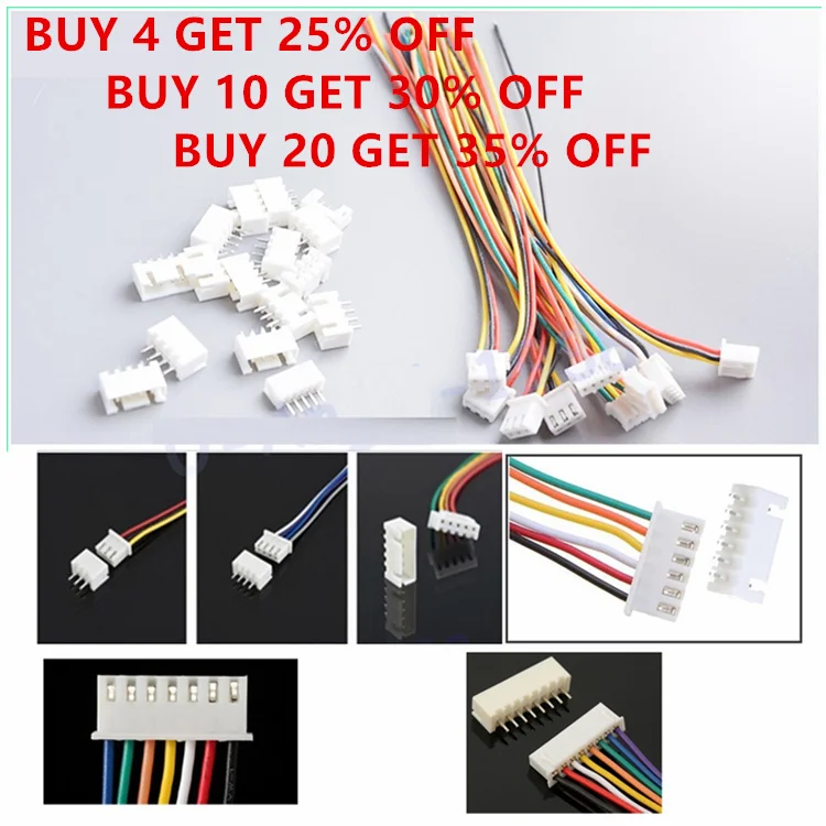 10 пар/лот 150 мм RC lipo батарея баланс зарядное устройство штекер 2S1P 3S1P 4S1P 5S1P 6S1P 7S1P