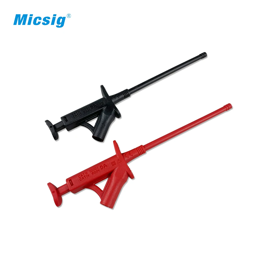 

Micsig тестовый Крюк Зажим Профессиональный изолированный дифференциальный датчик гибкий тестовый зонд 4 мм банановый разъем IC зажим