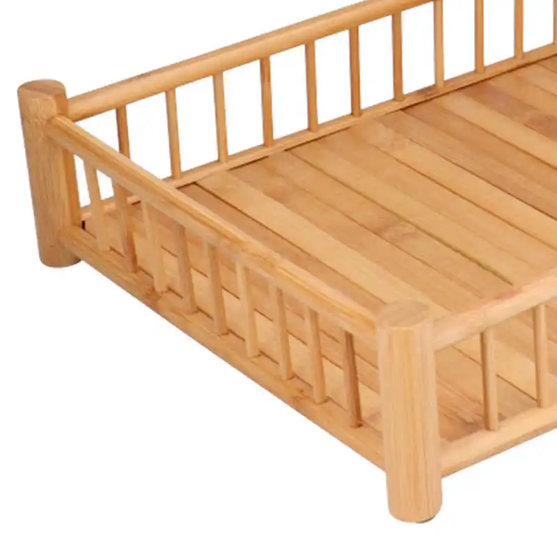 

New Rectangular Bamboo Kung Fu Tea Storage Tray Basket Saucer Accessories Coffee Food Storage Container Chinese Decoration