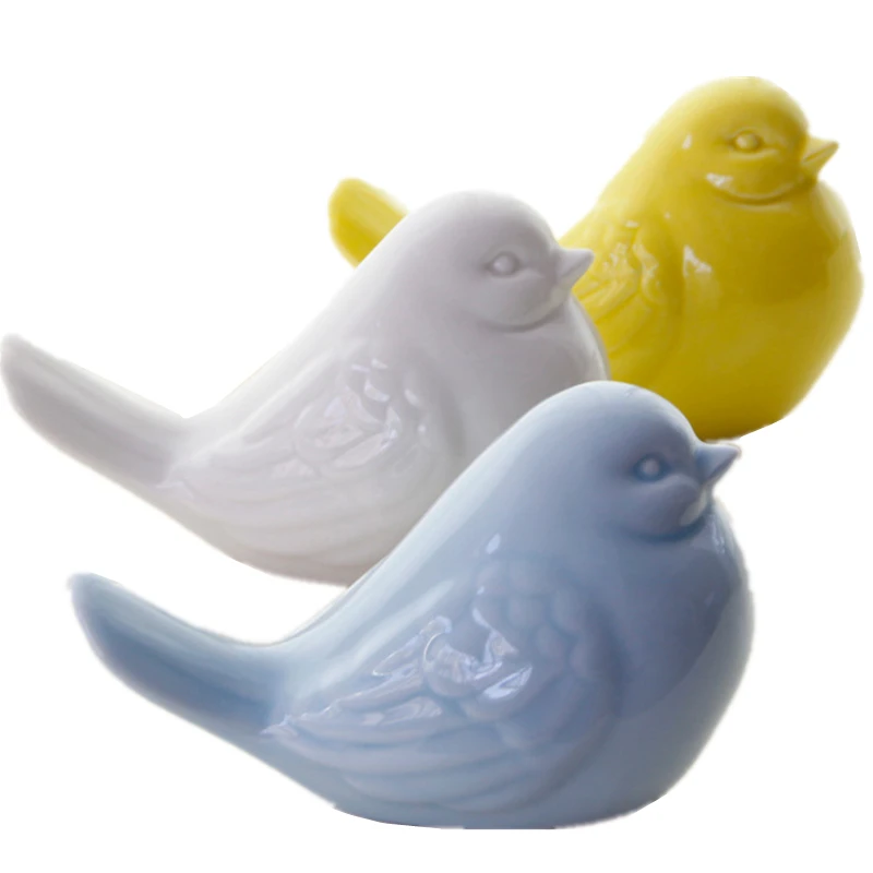 Керамические фигурки 5 1 дюйма в виде птиц 3 цвета декоративная статуя волшебника