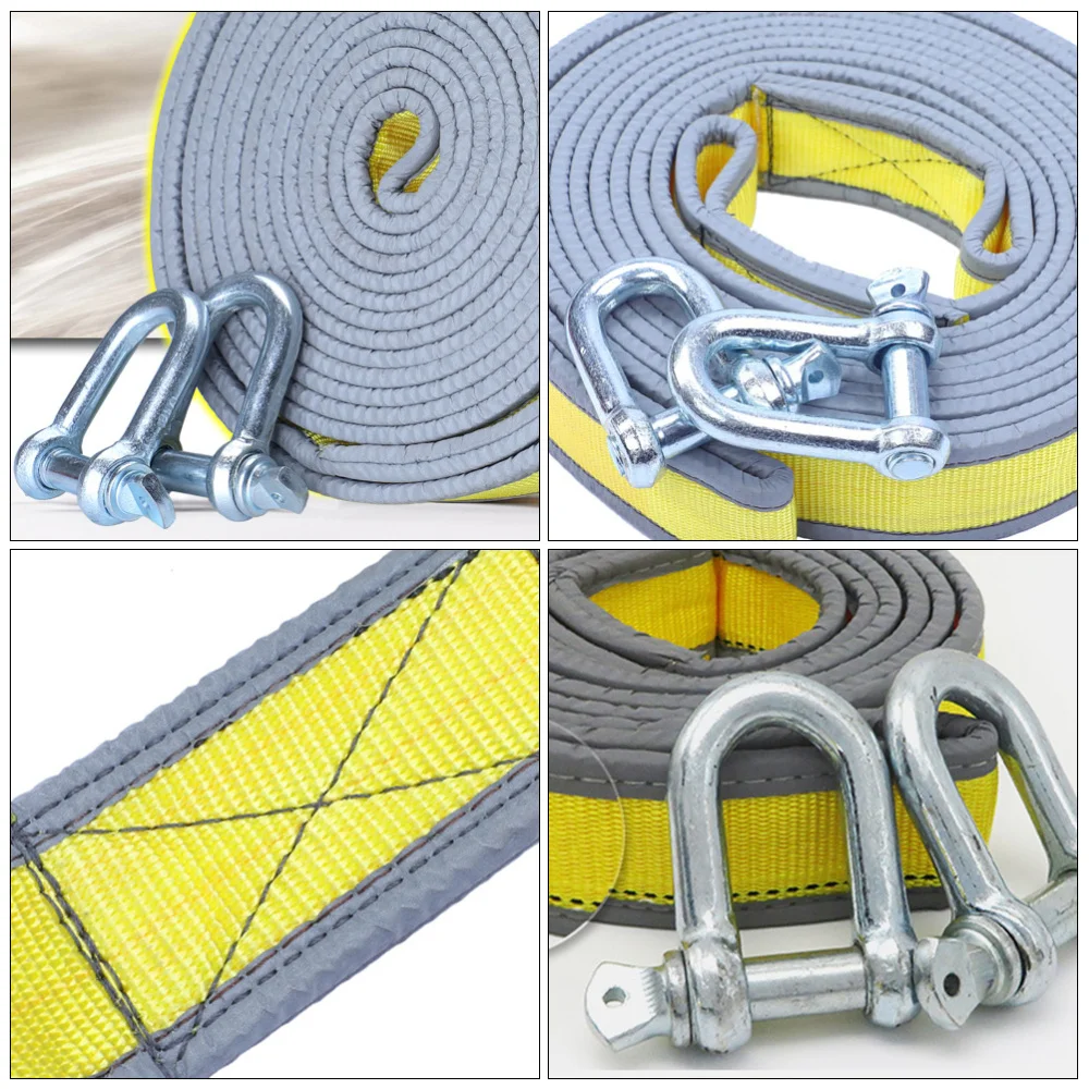 Светоотражающий буксировочный трос утолщенный для грузовика прицепа веревка