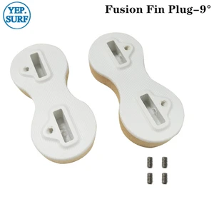 Плавник для доски для серфинга штекеров, пластиковые, белые, 9 градусов, с двумя язычками