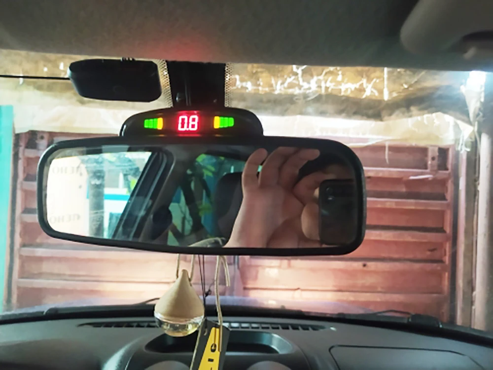 Автомобильный парковочный датчик парктроник 4 датчика s 22 мм с зуммером обратный