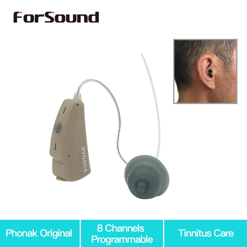Старт! Phonak 8 каналов цифровой программируемый RIC BTE слуховой аппарат Audeo Q30 312 Tinnitus уход супер мощность