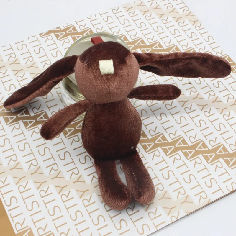 Симпатичный брелок для ключей с изображением кролика животного куклы мультяшная