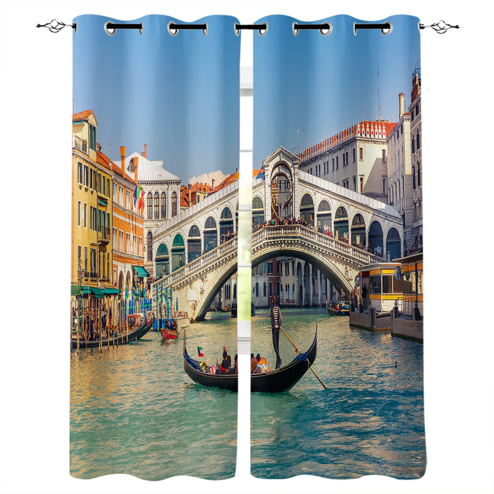

Итальянская речная мост Венеция красота втулка фотоэлемент для гостиной спальни кухни окна украшение для дома Drapre