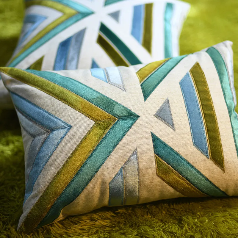 Роскошный чехол для подушки с Северными мотивами 3D аппликация вышивка наволочка