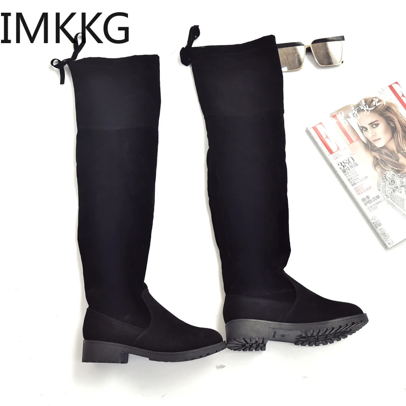 Новинка женские сапоги Осень зима новинка Сапоги выше колена элегантные