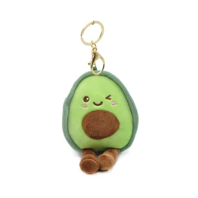 green Горячие авокадо плюшевые игрушки каваи милые фрукты мультфильм Lucky Doll мини подвесные игрушки подарки на день рождения - Цвет: green