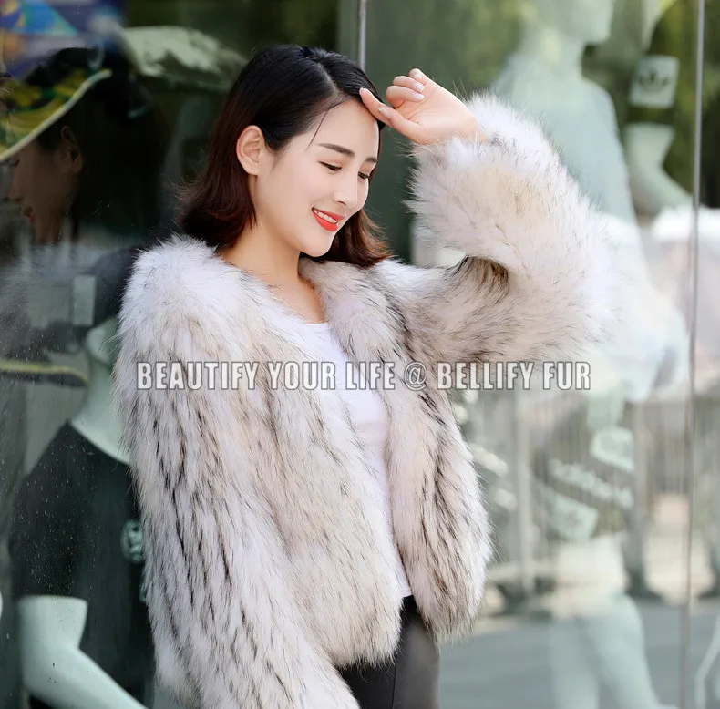 Вязаные куртки и пальто из натурального меха лисы ручной работы в корейском