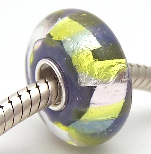 

JG1171 100% S925 Sterling Silver Beads Murano Glass beads Fit European Charms Bracelet charms diy jewelry Lampwork GlassBeads