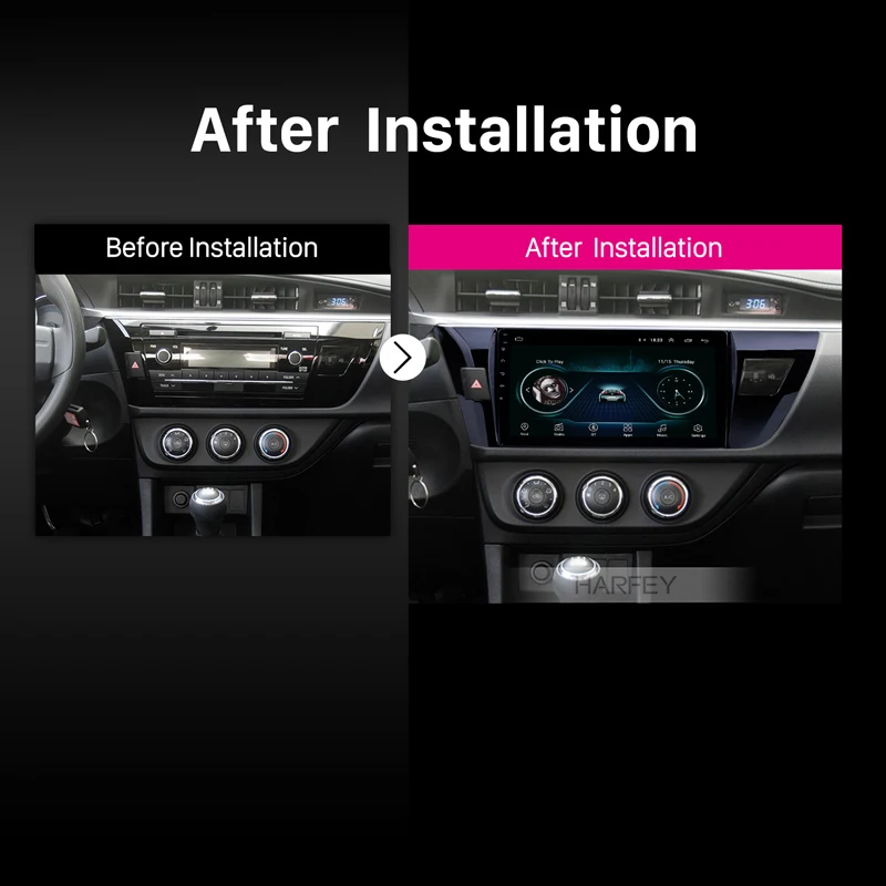 Harfey HD 10 1 &quotсенсорный экран радио GPS навигационная система Android 8 для 2013 2014 2015 Toyota