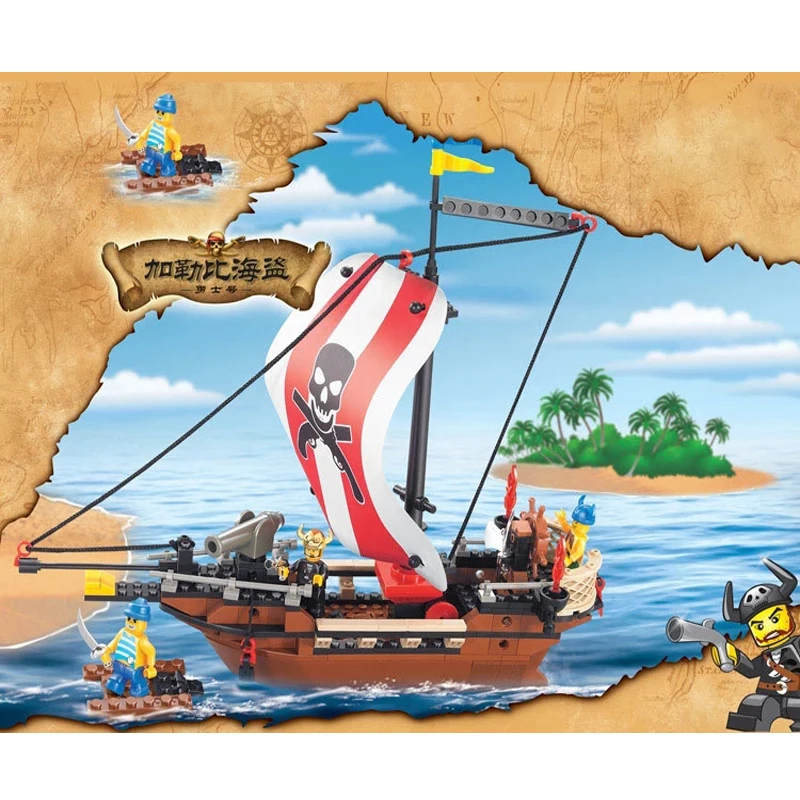 226 шт. Строительные кирпичи Пираты Карибского моря серия кораблей модели игрушек