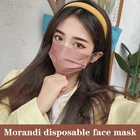 Маска одноразовая для лица и рта для взрослых Morandi, противопылевые мягкие маски для женщин, трехслойная японская маска Mascarilla