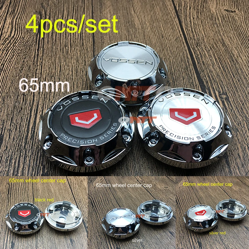 

Car Styling 4pcs/set 65mm 2.56inch Vossen logo Sticker Accessorie Wheel Center Cap Car Badge Cover Dust-proof Wheel Hub Cap Rim