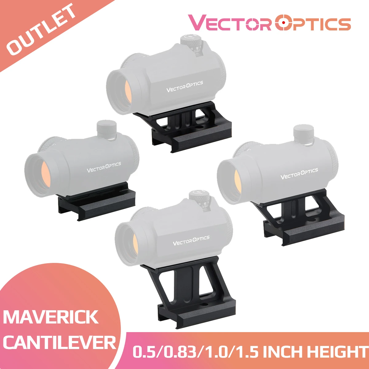 Консольный переходник Vector Optics рельсовое крепление 0 5 дюйма 83 1 подходит для Maverick