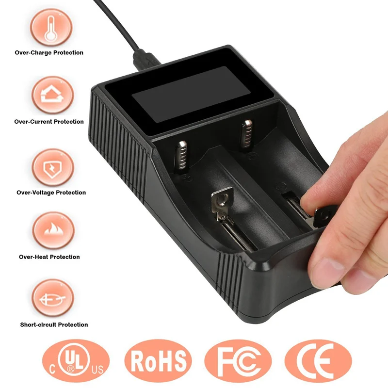 Универсальное зарядное устройство ЖК-дисплей смарт-зарядное для аккумуляторов