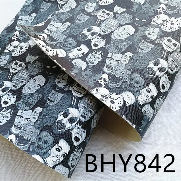 BHY842 20*33 см, наряды для Хэллоуина, A4 с рисунками героев мультфильма Синтетическая кожаная ткань для DIY аксессуары BHY788 - Цвет: BHY842