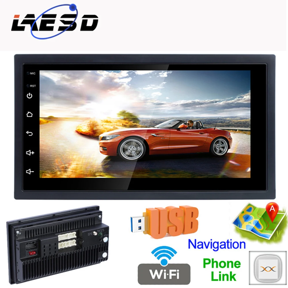 Автомобильный мультимедийный плеер MTK 8227L 2 Din Android 8 1 MP5 Универсальная