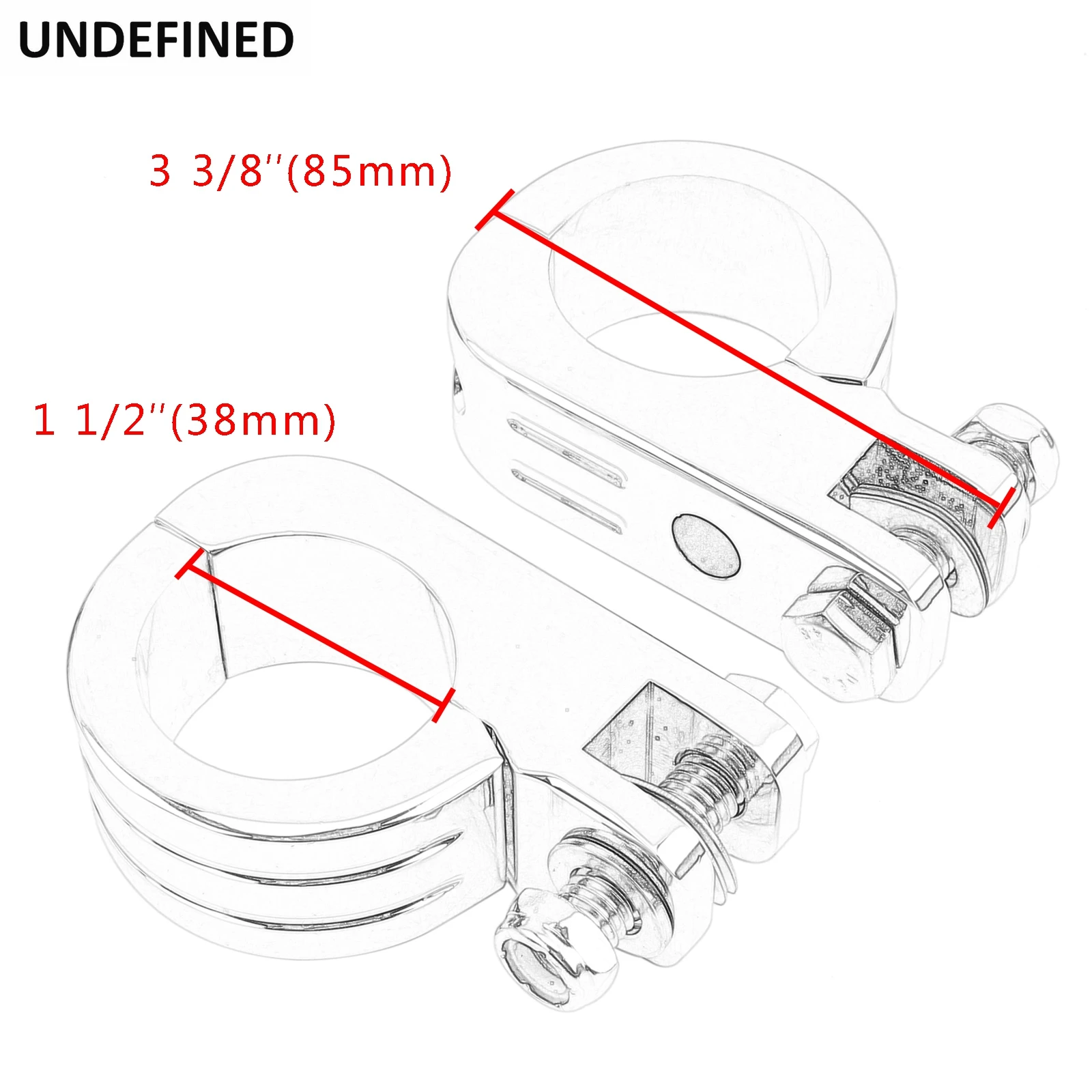 Motorcycle Pegs 38mm Highway Engine Guard Bar Mount Clamps Foot Pegs Footrest For Harley Suzuki Yamaha Cafe Racer Universal images - 6