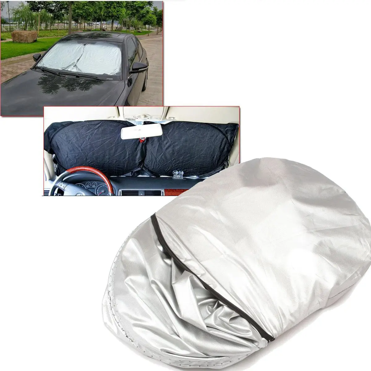

Brand new 190 x 90cm folding SUV truck, car, front and rear windows, sun shade, sun visor, windshield block cover