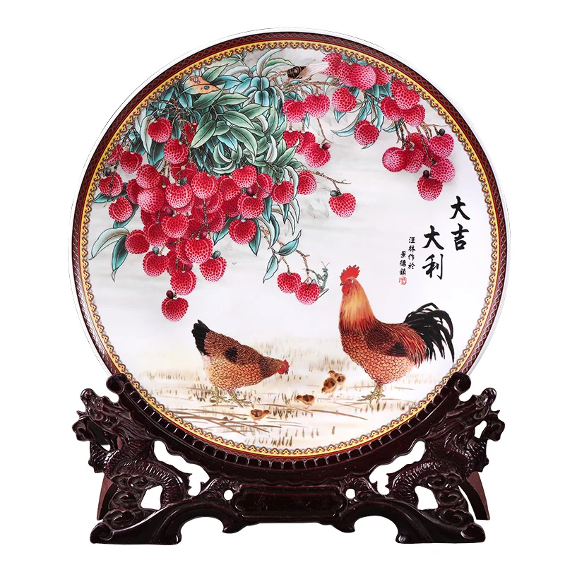 Керамическая подвесная тарелка Jingdezhen декоративная китайская гостиная украшение