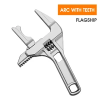 6 68mm adjustable wrench aluminium alloy spanner for household bathroom pipe nuts plumbing repair universal wrench